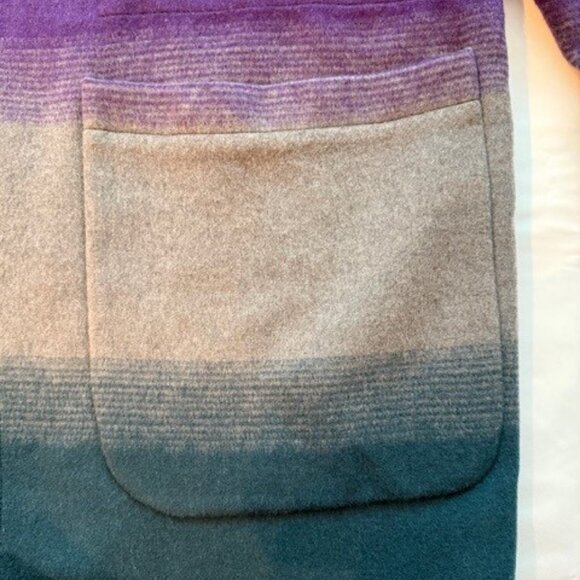 Roberto Cavalli Men's Blanket Stitched Colour-Block Wool Coat - Picture 5 of 10